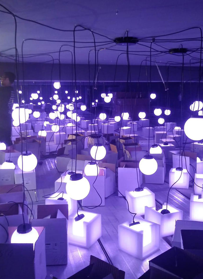 UCI Luxe Cineplex lights - purple